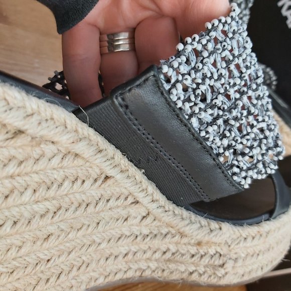 Karl Lagerfeld platform espadrille sandals - Picture 2 of 5